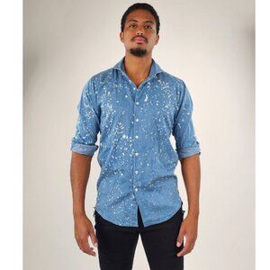 Brisk Bleach Splash Denim Shirt